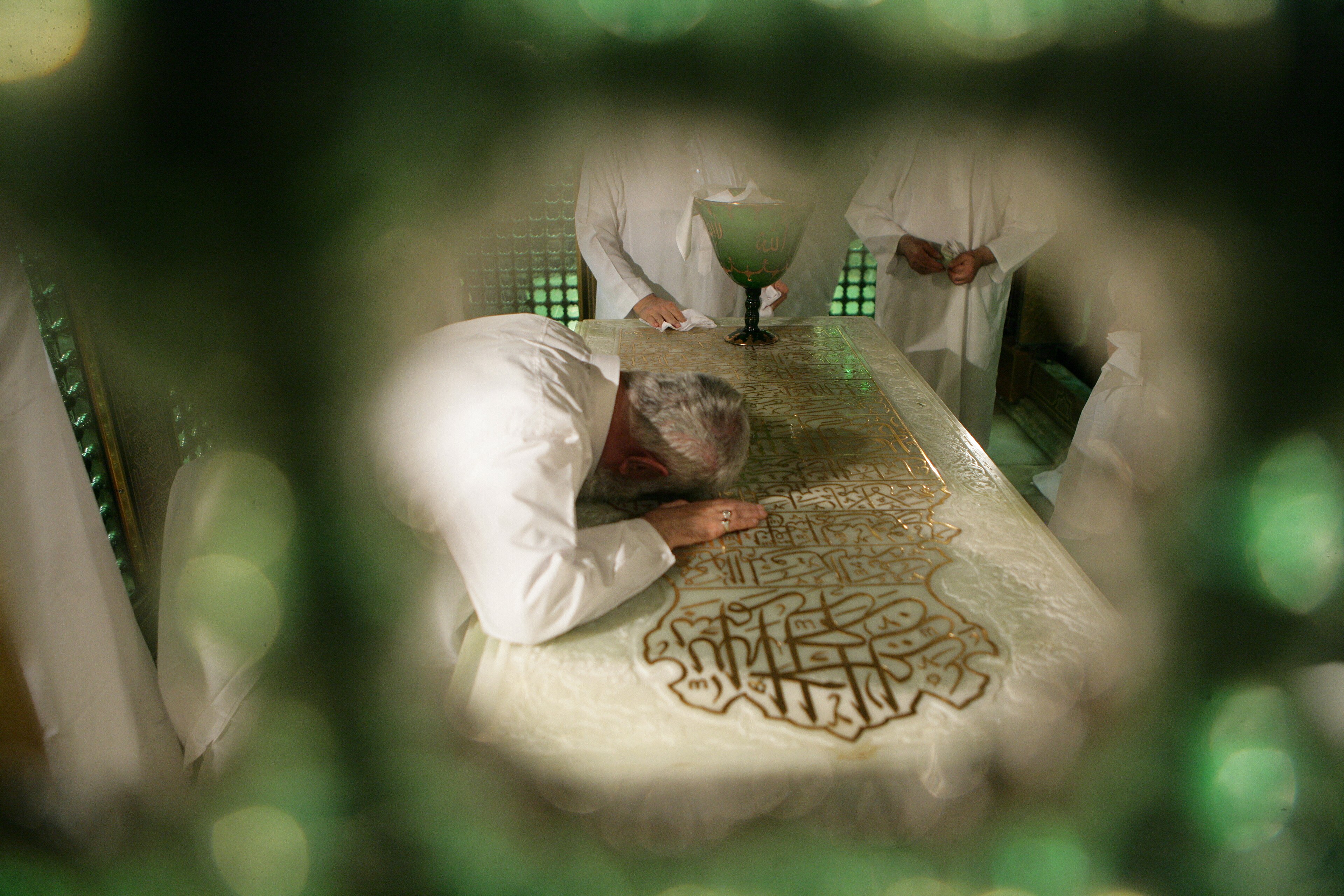 Ayatollah Khamenei at the Shrine of Imam Reza in Mashhad