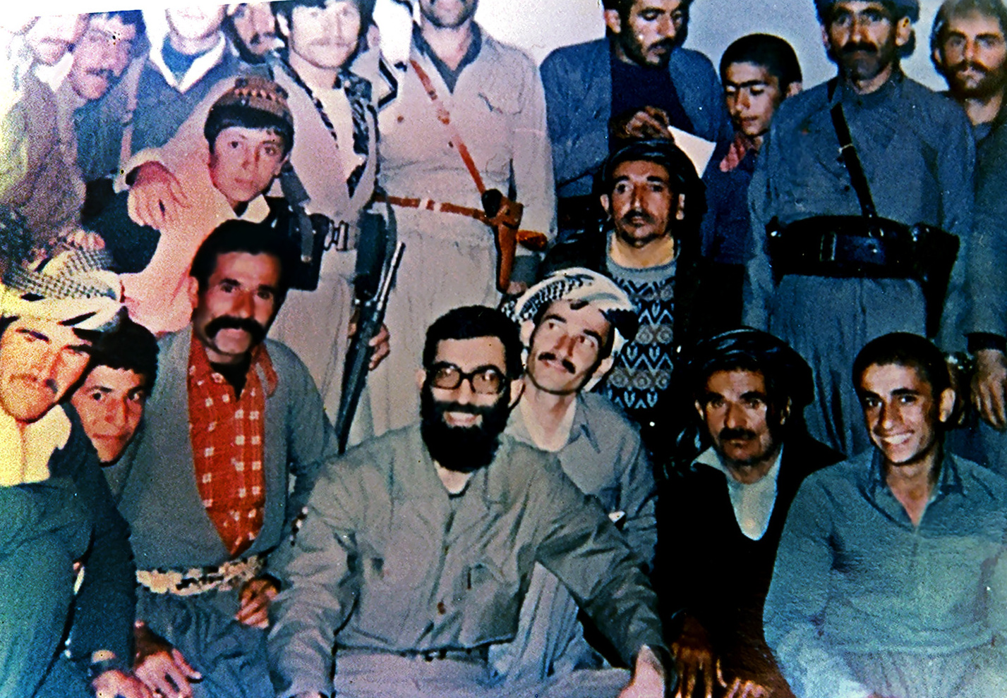 With Kurdish Muslim Peshmerga fighters, 1980