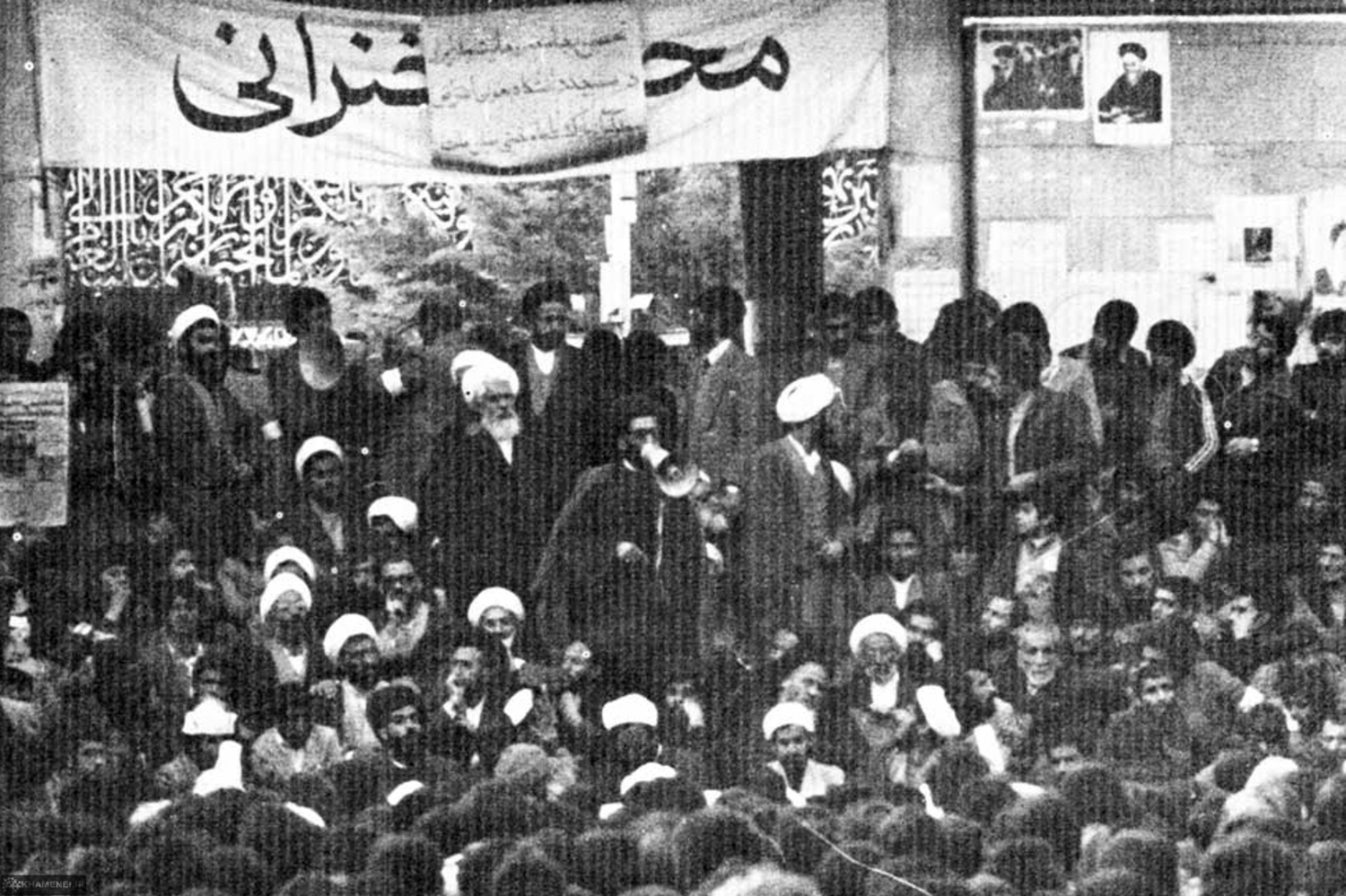 Shaheed Sayyed Ali Khamenei speaking during the revolutionary period