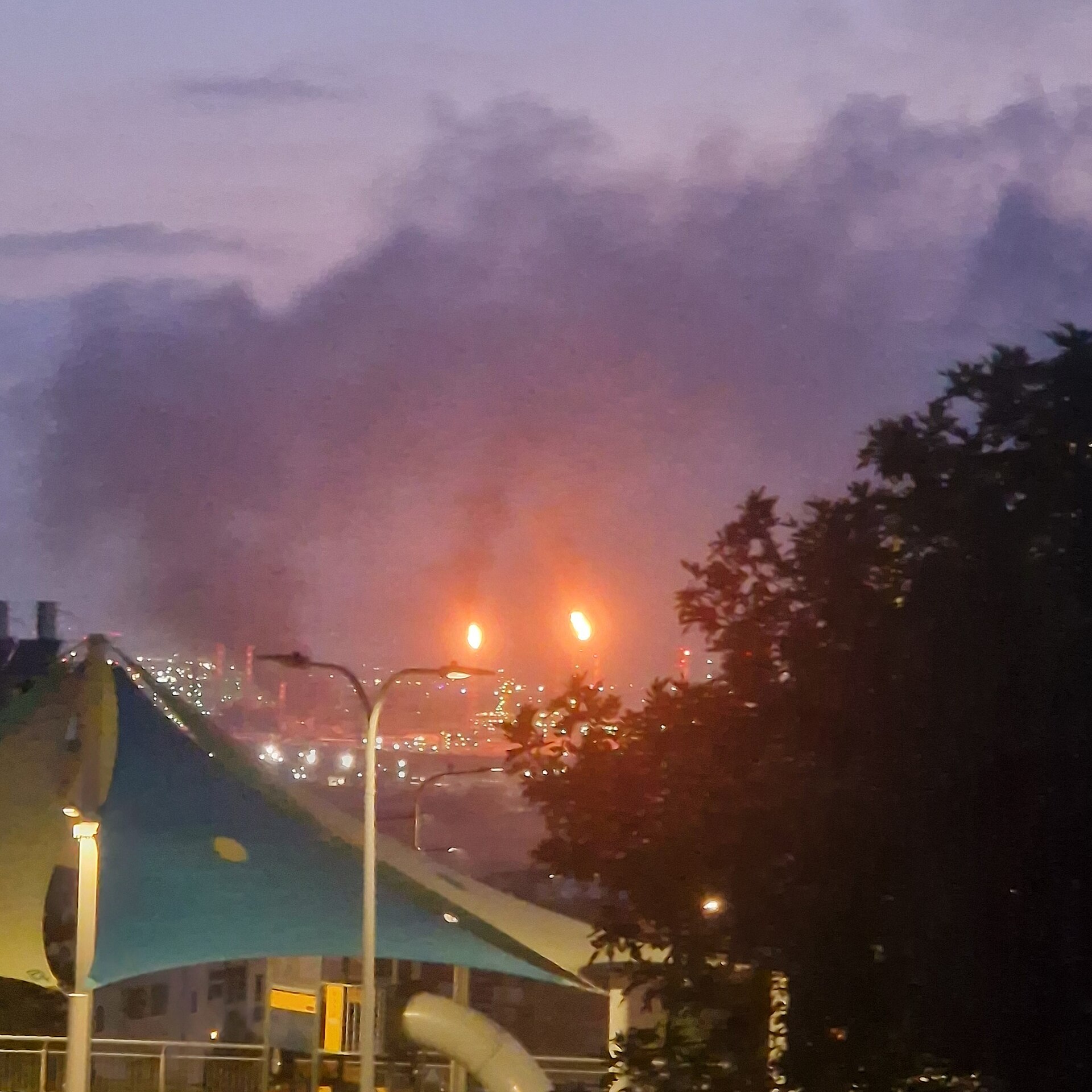 Fires in Haifa after Iranian strikes